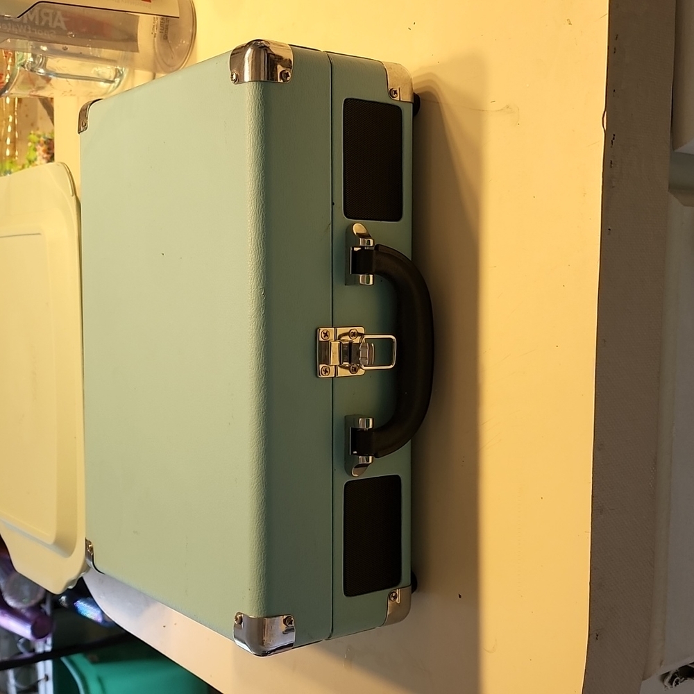 Light blue record player